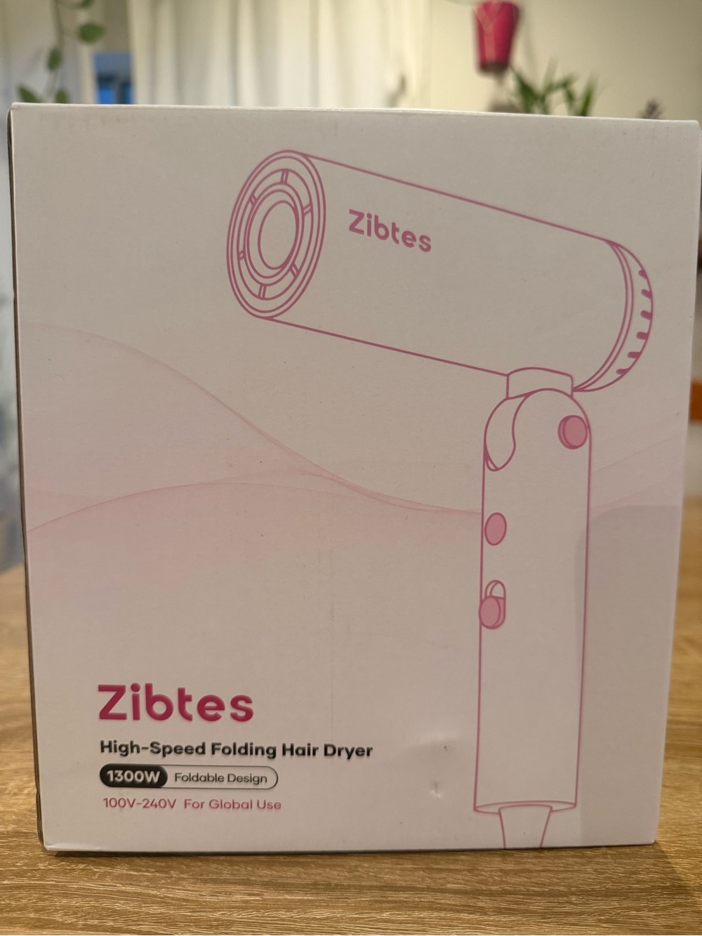 Pink High-Speed Folding Hair Dryer for Women